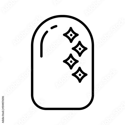 Lineart Icon nail art beauty accessories for salon branding