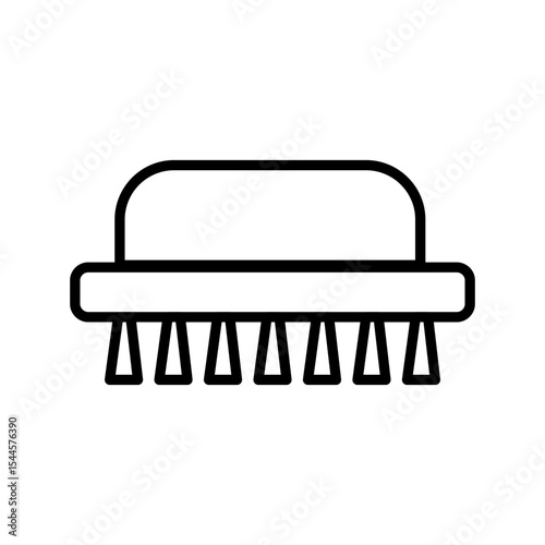 Lineart Icon nail brush beauty accessories for salon branding