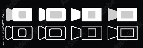 Video camera flat icon vector