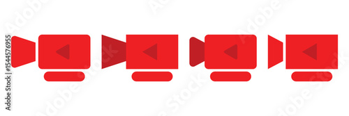 video camera glyph icon