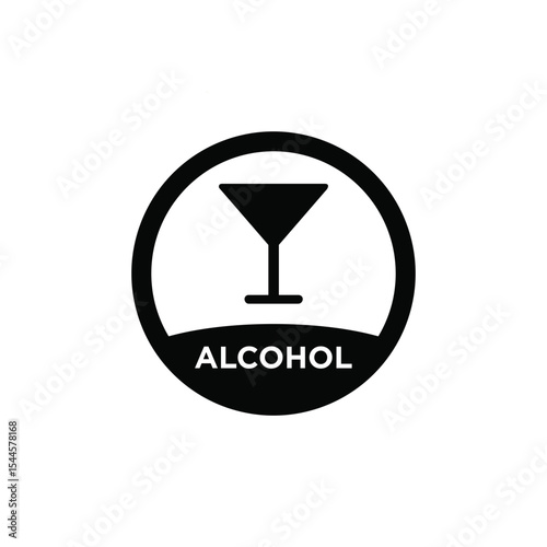 Alcohol Black Icon Vector