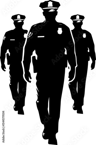 Flat Vector Illustration of Police Officer Icon
