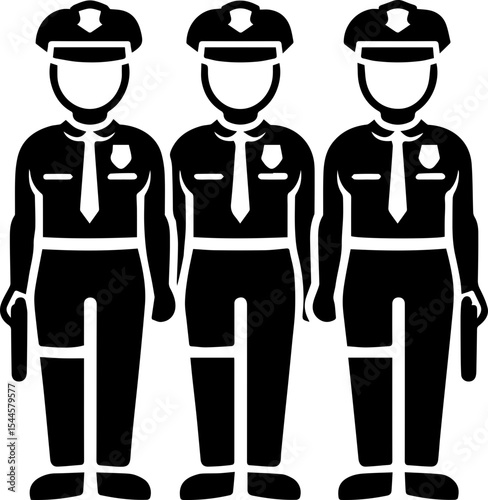 Flat Vector Illustration of Police Officer Icon