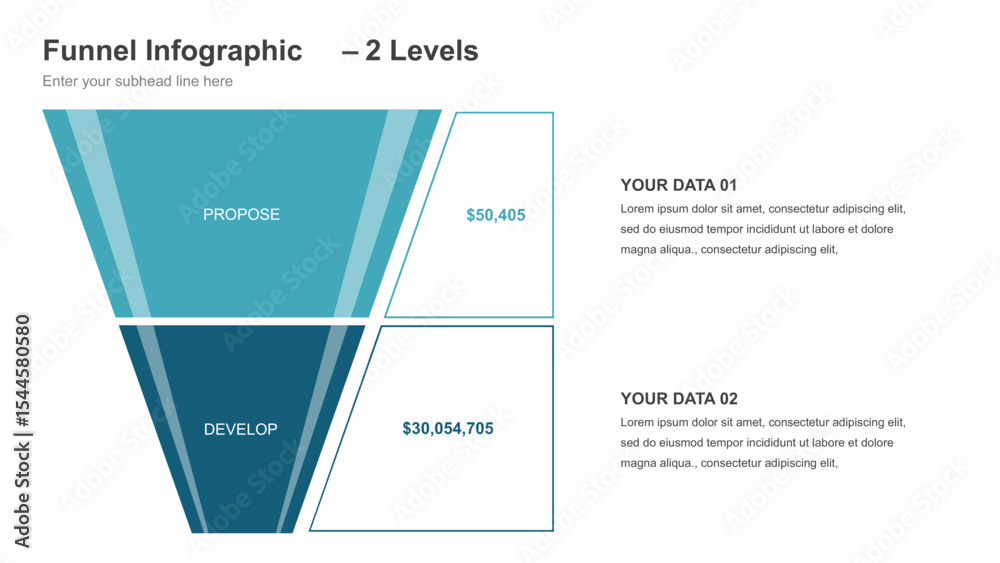 Obraz premium Marketing Funnel Infographic