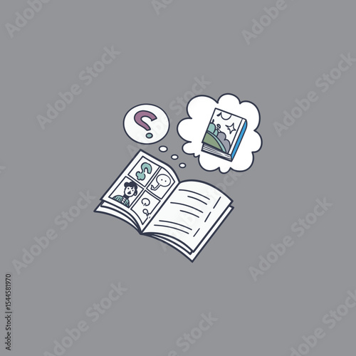 Open comic book, dreaming of a different book.