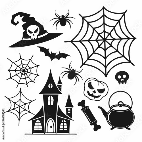 halloween icon set