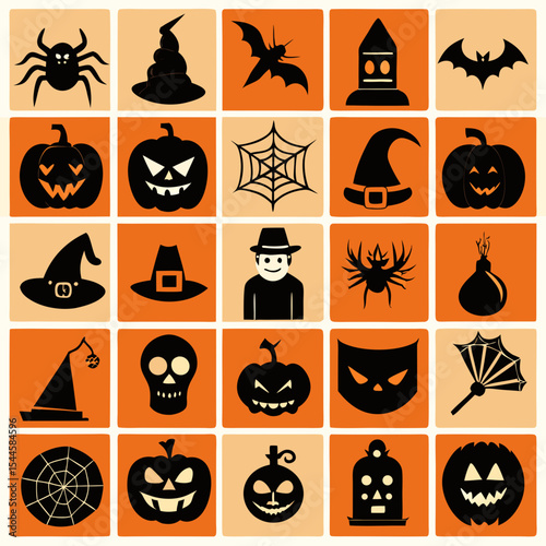 halloween icon set