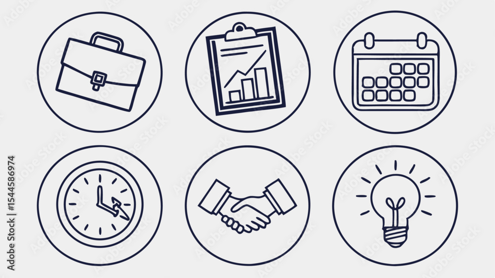 Fototapeta premium business-based-icon-set (9)