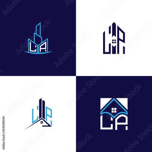 LP Real Estate Lettermark Logo Design Set – Modern Architecture and Building Concepts