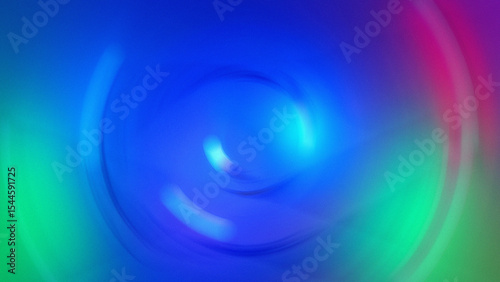 Abstract effect blur radial color blue and green background with light.