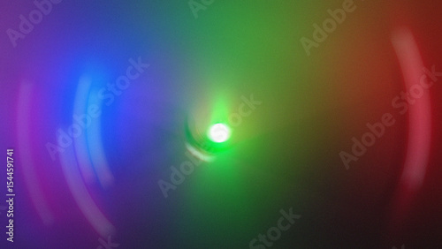 Abstract effect blur radial color blue and green background with light.