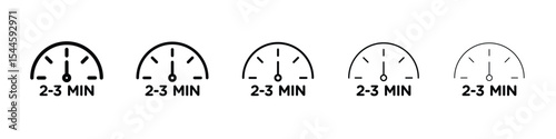 2 to Minutes preparation icon filled flat sign concept for web design.