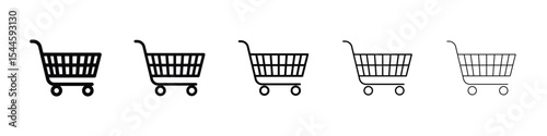 Shopping cart and check mark icon. graphic icon design template