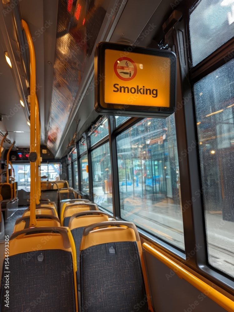 Fototapeta premium Health First: No Smoking on Bus