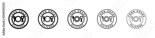 Food grade silicon icon. graphic icon design template