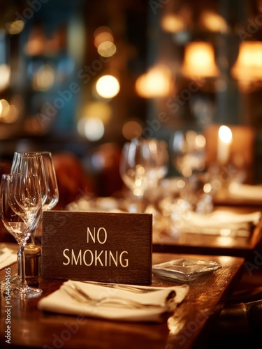 Warning Sign in Upscale Eatery