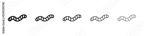 Worm icon filled flat sign concept for web design.