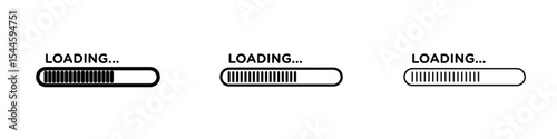 website load bar icon filled flat sign concept for web design.