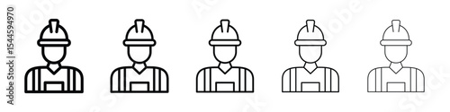 Worker icon filled flat sign concept for web design.
