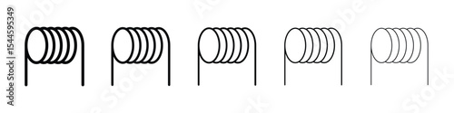 Wire coil icon filled flat sign concept for web design.