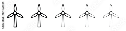 Wind energy icon filled flat sign concept for web design.