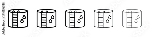 Water tank icon filled flat sign concept for web design.