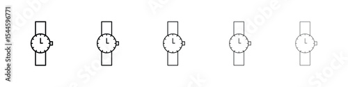 Watch icon filled flat sign concept for web design.