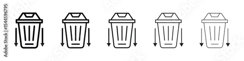 Waste reduction icon filled flat sign concept for web design.