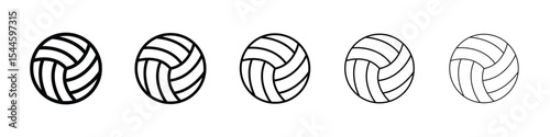 Volley ball icon filled flat sign concept for web design.
