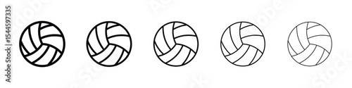 Volley ball icon filled flat sign concept for web design.