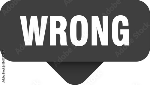 wrong sticker. wrong sign on transparent background
