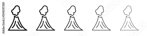 Volcano icon filled flat sign concept for web design.