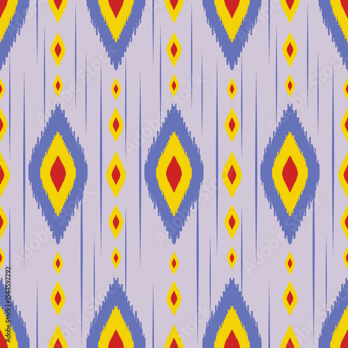 Beautiful Ikat seamless pattern design by geometric 