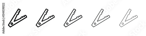 tongs icon filled flat sign concept for web design.
