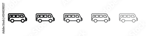 Van icon filled flat sign concept for web design.