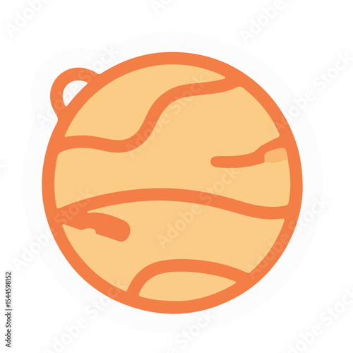 Simple, stylized illustration of the planet Mars.