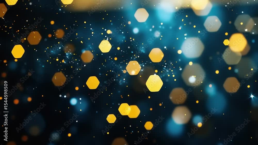 Abstract background with glowing hexagonal shapes