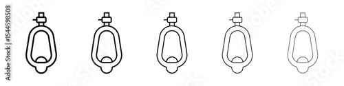 Urinal icon filled flat sign concept for web design.