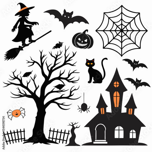 halloween house with bats