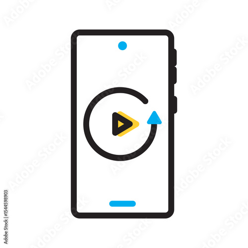 Vector multi color icon for Reload