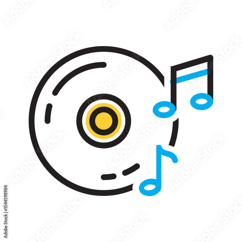 Vector multi color icon for Audio