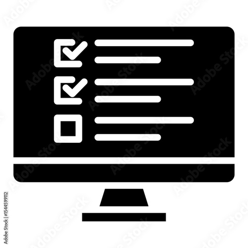 Online Test icon glyph
