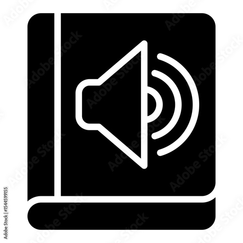 Audio Book icon glyph
