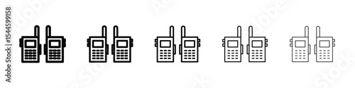 Two way radio icon filled flat sign concept for web design.