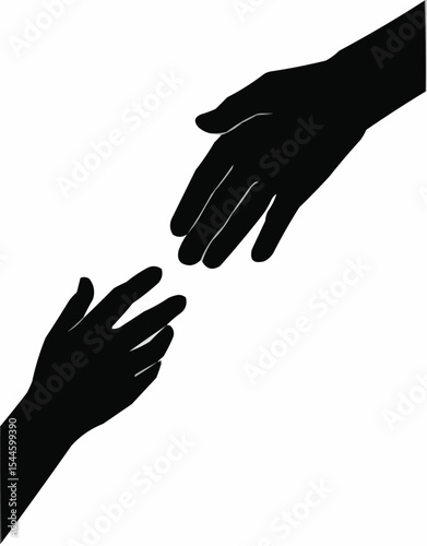 "A helping hand, silhouette, easy color change."