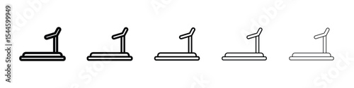 Treadmill icon filled flat sign concept for web design.