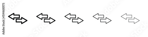 Transfer arrows icon filled flat sign concept for web design.