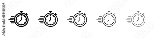 Time fast icon filled flat sign concept for web design.