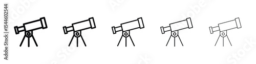 Telescope icon filled flat sign concept for web design.