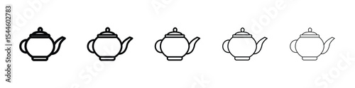 Teapot icon filled flat sign concept for web design.